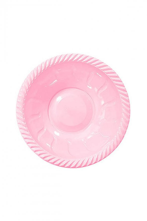 YUVARLAK KASE PLASTİK PEMBE 6LI ürün görseli 1
