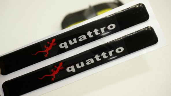 Audi Quattro Gecko Logo 3M 3D Damla Silikon Torpido Ayna Çamurluk ürün görseli 1