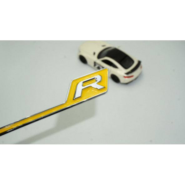 DK Benz AMG R GT R Eklenti Sarı Krom ABS 3M 3D Bagaj Logo Amblem ürün görseli 1