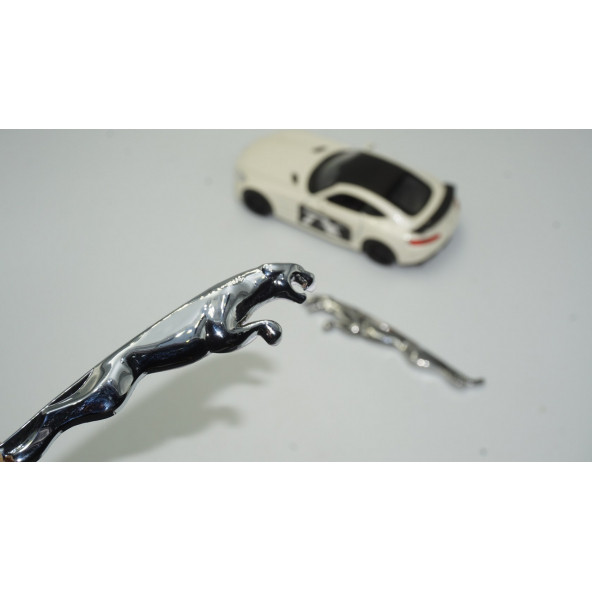 DK Jaguar Çamurluk Yanı 3M 3D Krom Metal Logo Amblem ürün görseli 1