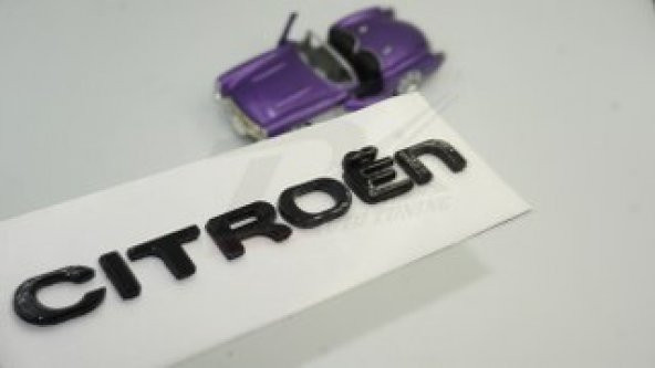 Citroen C3 Bagaj Parlak Siyah ABS 3M 3D Yazı Logo Amblem 2 Li Set ürün görseli 1
