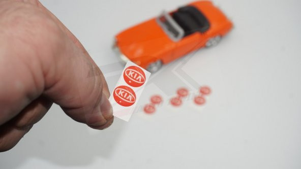 Kia Logo Jant Torpido Direksiyon 12mm Damla Sticker Logo Seti ürün görseli 1