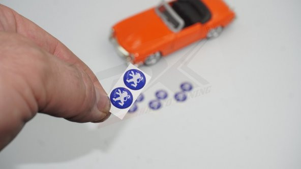 Peugeot Logo Jant Torpido Direksiyon 12mm Damla Sticker Logo Seti ürün görseli 1