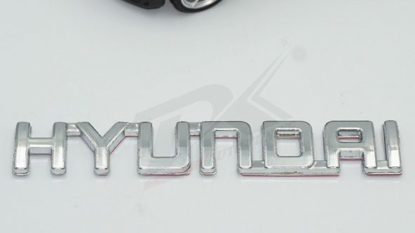 Hyundai Bagaj 3M 3D Krom ABS Logo Amblem - Resim 4