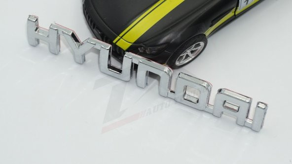 Hyundai Bagaj 3M 3D Krom ABS Logo Amblem - Resim 5