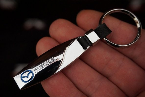 Mazda Logo Su Damlası Model Stil Deri Metal Anahtarlık ürün görseli 1