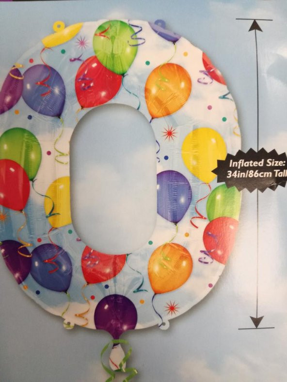 RAKAM BALON FOLYO 0 BALONLU 86CM (DÜ 45TL) ürün görseli 1