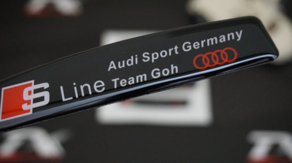 Audi S Line Sport Logo Kapı Kenarı Koruma Damla Desen 3M Band ürün görseli 1