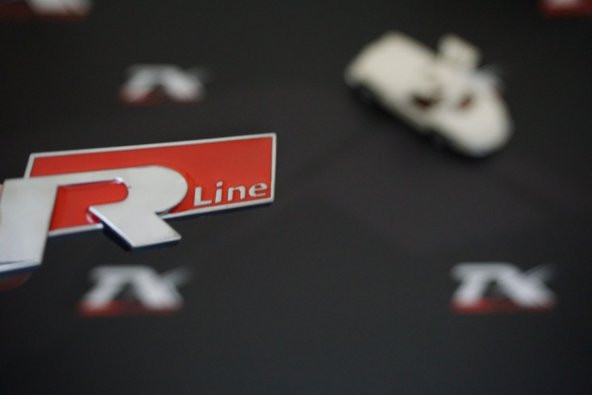 Audi R Line Çamurluk Yanı 3M 3D Krom Metal Logo Seti ürün görseli 1