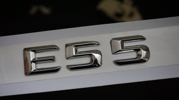 E55 Bagaj Krom Metal 3M 3D Yazı Logo ürün görseli 1