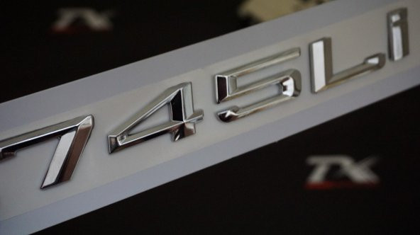 Bmw 745Lİ 745İ Bagaj Krom Metal 3M 3D Yazı Logo ürün görseli 1