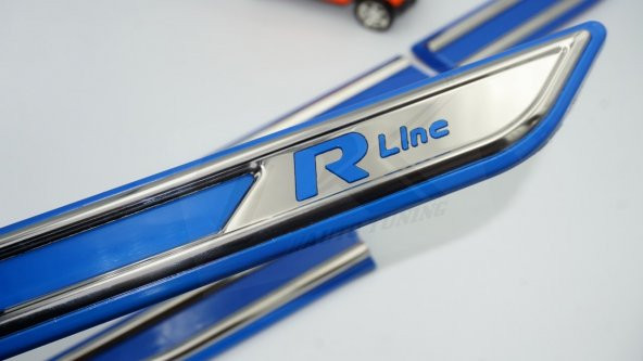 Volkswagen VW R Line 3M 3D Yan Çamurluk Krom Bıçak Logo Arma ürün görseli 1