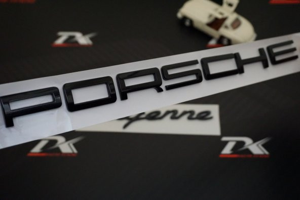 Porsche GTS Turbo Bagaj Yazı Metal Logo Seti Siyah Renk Orjinal Ü ürün görseli 1