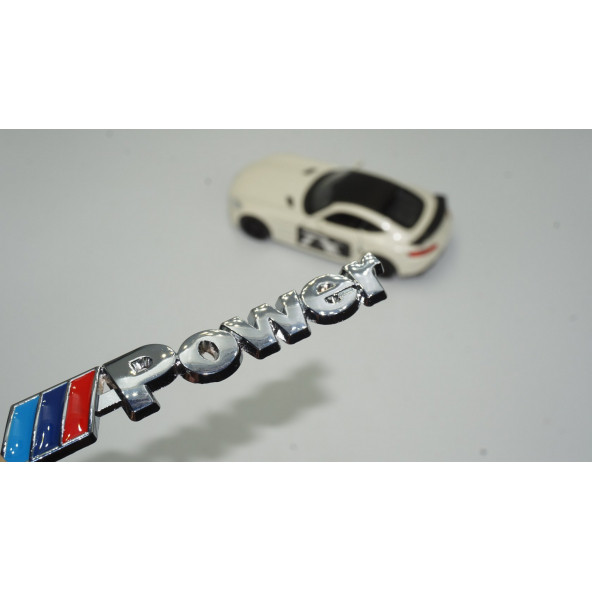 Bmw M Power Krom Metal Bagaj 3M 3D Yazı Logo Amblem ürün görseli 1