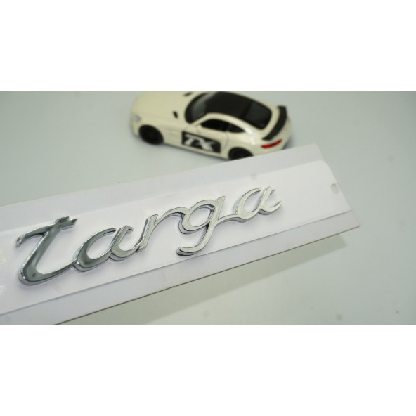 DK Porsche Targa Bagaj 3M 3D Gümüş Krom ABS Yazı Logo Amblem ürün görseli 1