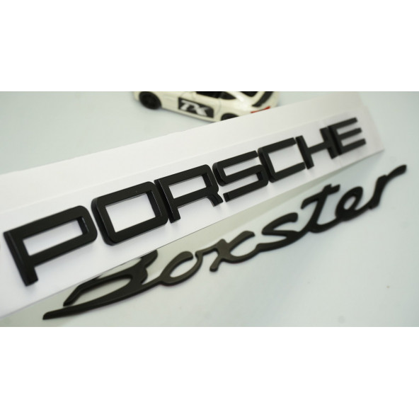 DK Porsche Boxster Bagaj Siyah ABS Eski Model Yazı Logo Amblem Seti ürün görseli 1