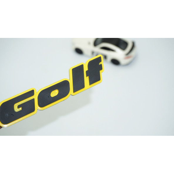 DK Tuning Golf MK2 MK3 Bagaj Sarı Siyah Yazı Logo Volkswagen İle Uyumlu ürün görseli 1