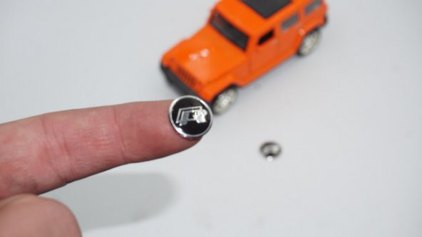 Volkswagen R Oto Anahtar 3M Metal Alaşım Logo 2Li Set ürün görseli 1