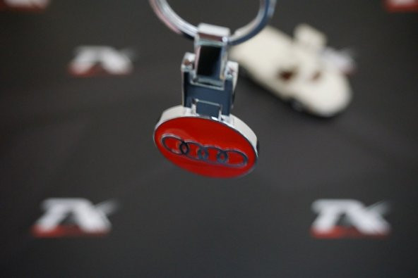 Audi Logo Krom Metal Çift Yön Anahtarlık ürün görseli 1