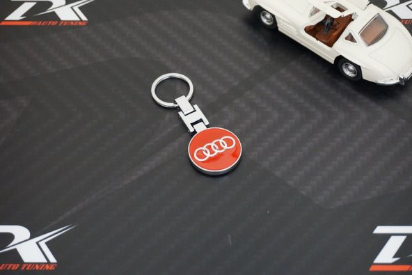 Audi Logo Krom Metal Çift Yön Anahtarlık - Resim 3