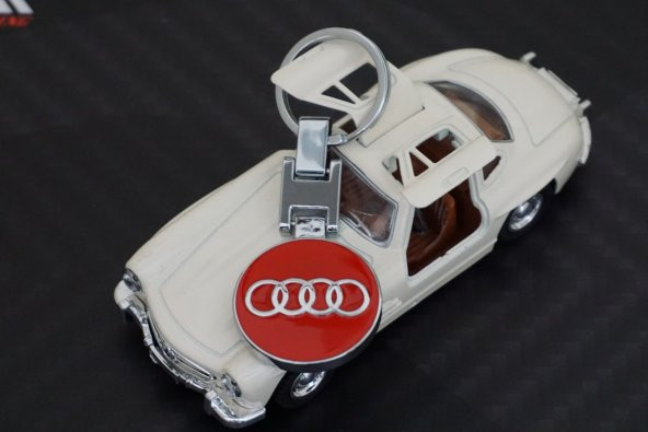 Audi Logo Krom Metal Çift Yön Anahtarlık - Resim 6