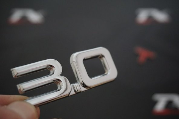Audi 3.0 T Bagaj Krom Metal 3M 3D Yazı Logo Orjinal ürün ürün görseli 1