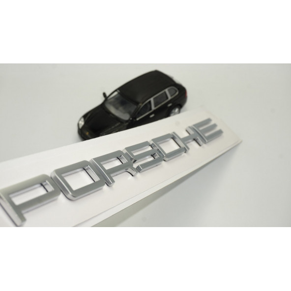 Porsche Bagaj Yazı Logo Mat Krom Renk Orjinal Ürün ürün görseli 1
