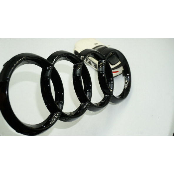 DK Audi A4 B5 Ön Panjur Izgara Halka Parlak Siyah ABS Logo Amblem ürün görseli 1