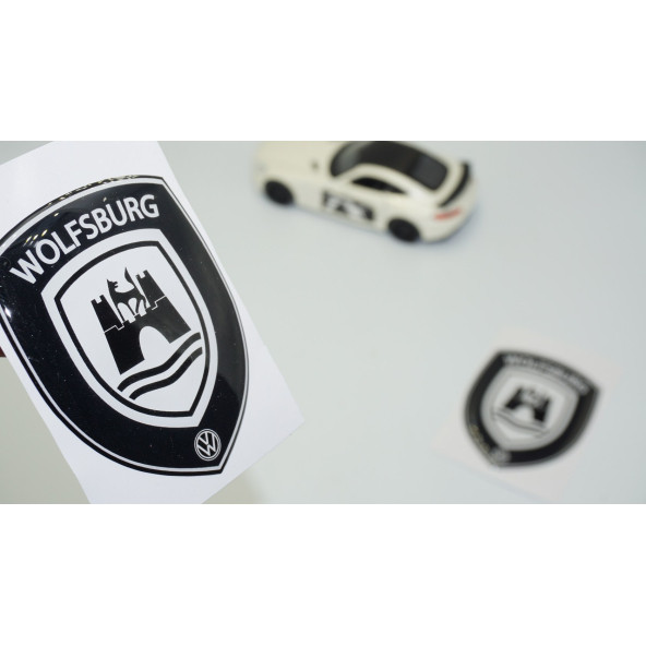 DK Tuning Volkswagen Wolfsburg Edition Logo 3D Damla Silikon Kelebek Cam Logo Amblem Arma Seti ürün görseli 1