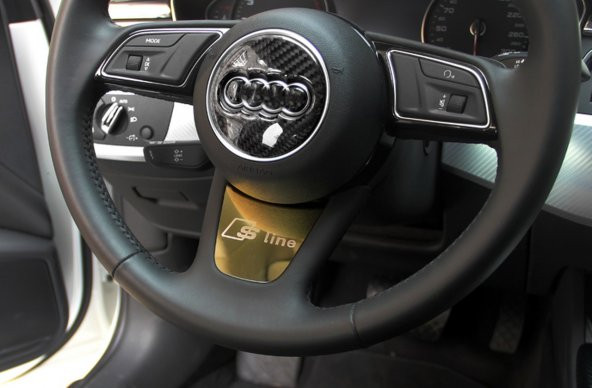 Audi A4 S Line Direksiyon Altı Krom Metal 3M Logo ürün görseli 1