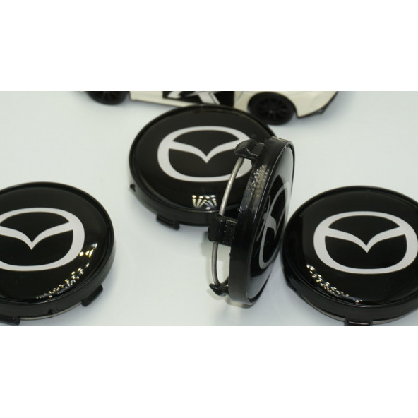 Mazda Jant Göbeği Siyah Kapak Seti 60mm - Resim 4