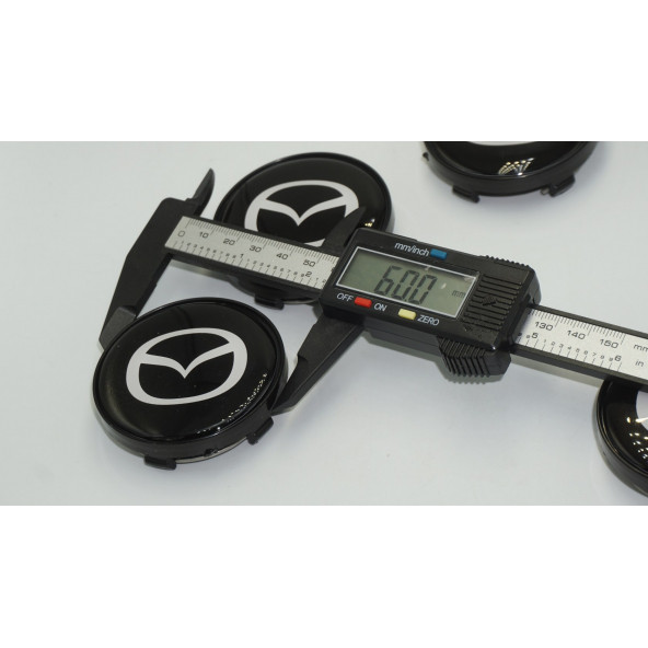 Mazda Jant Göbeği Siyah Kapak Seti 60mm - Resim 5