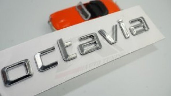Skoda Octavia 2007-2017 Yeni Nesil Bagaj Krom ABS 3M 3D Yazı Logo ürün görseli 1