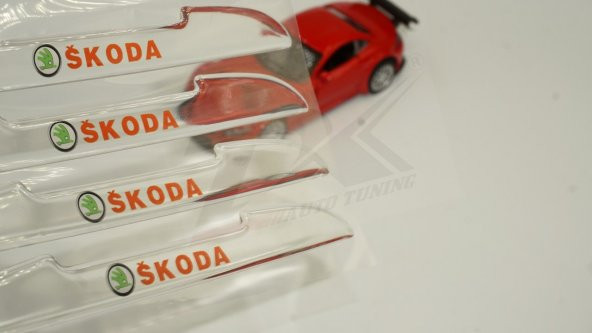 Skoda Logo Kapı Kenarı Koruma Şeffaf Kauçuk 3M Band New Style ürün görseli 1