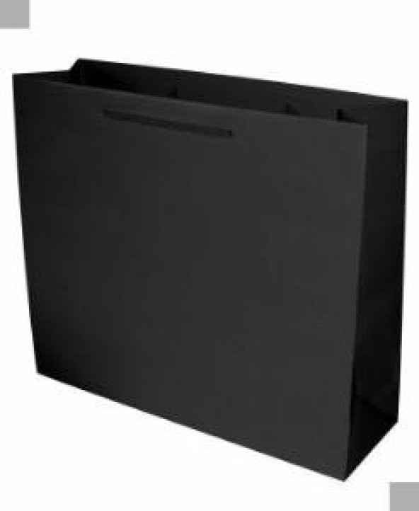 KARTON ÇANTA SİYAH 39CM X 55CM - 1 ADET - Resim 4