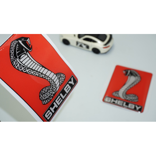 DK Tuning Ford Mustang Shelby Kobra Çamurluk Yanı Damla Desen 3D Logo Arma ürün görseli 1