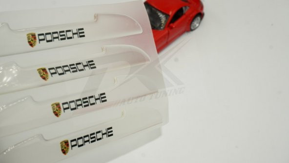 Porsche Logo Kapı Kenarı Koruma Şeffaf Kauçuk 3M Band New Style ürün görseli 1