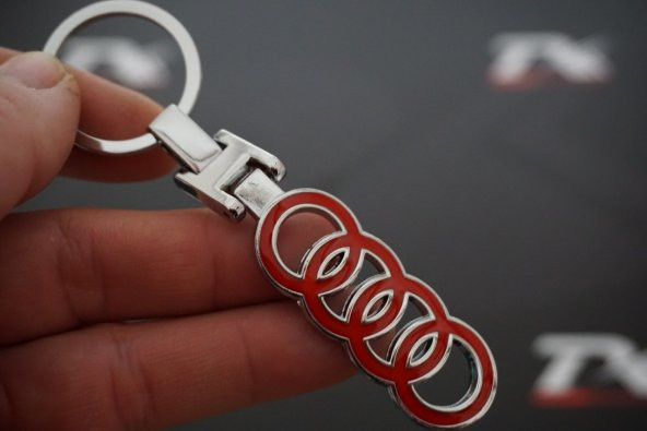 Audi Halka Logo Krom Metal Çift Yön Anahtarlık ürün görseli 1