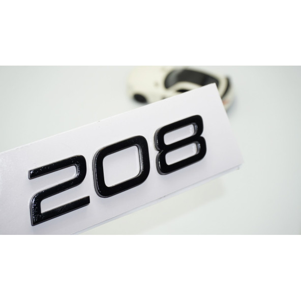 DK Tuning Peugeot 208 Ön Kaput 2022+ Parlak Siyah ABS Logo Amblem ürün görseli 1