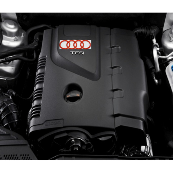 DK Tuning Motor Kapağı 16cm Kırmızı Amblem Logosu Audi İle Uyumlu ürün görseli 1