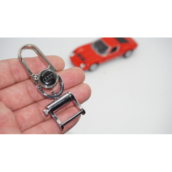 Audi Logo Krom Metal Stil Anahtarlık New Style ürün görseli 1