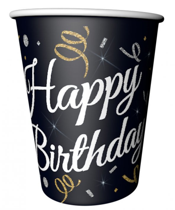 BARDAK SPARKLING CONFETTI HAPPY BIRTHDAT 8Lİ - Resim 2
