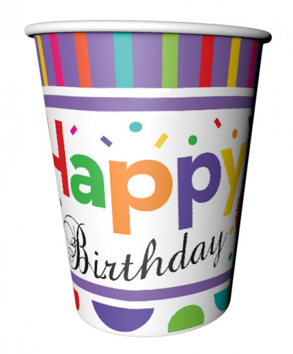 BARDAK RADİANT HAPPY BİRTHDAY 8Lİ - Resim 3
