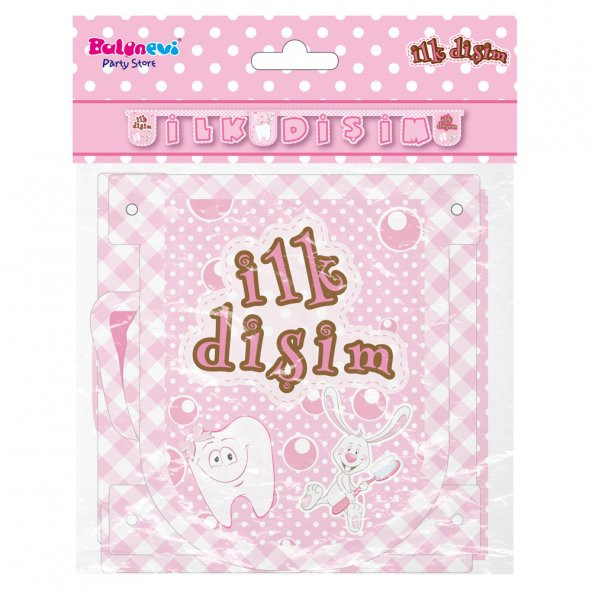 İLK DİŞİM HARF BANNER PEMBE - Resim 3