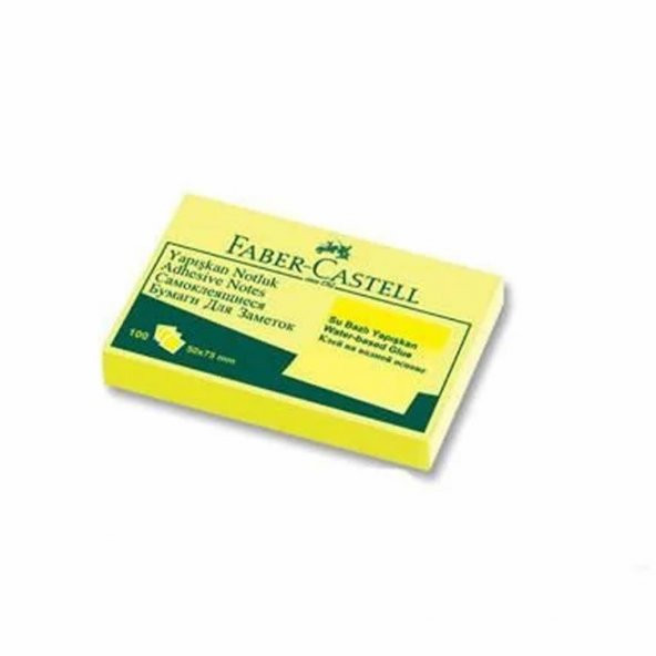 FABER YAPISKANLI KAGIT 125x75 SARI 1 LI 5089565501 ürün görseli 1