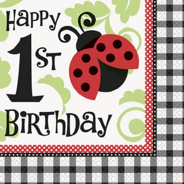 PEÇETE 1ST BİRTHDAY UĞURBÖCEĞİ 16LI - Resim 2