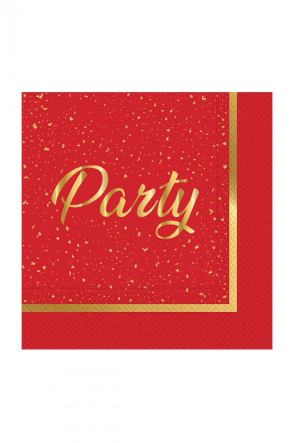 PARTY KIRMIZI PEÇETE 20Lİ ürün görseli 1