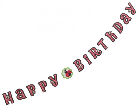 BANNER UĞUR BÖCEĞİ HAPPY BİRTHDAY 1,62M ürün görseli 1