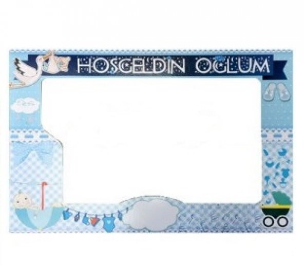 ÇERÇEVE HOŞGELDİN KIZ-ERKEK ÇİFT TARAFLI 97CM X 67CM ürün görseli 1