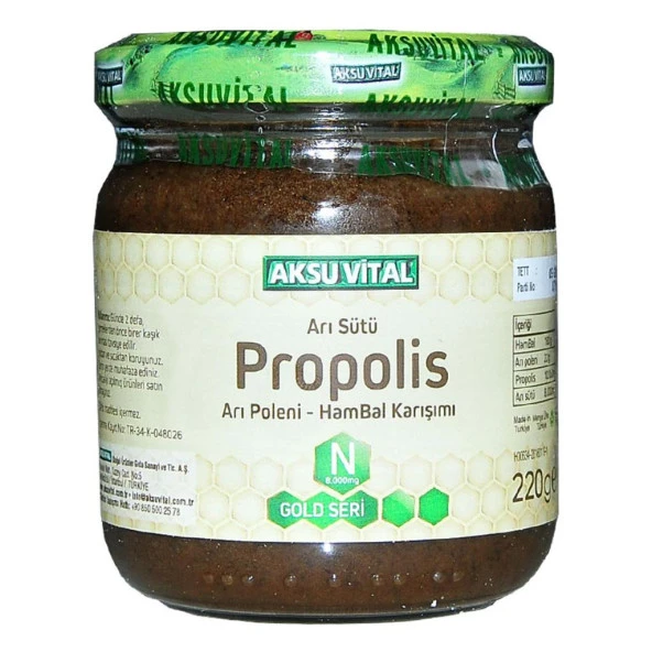 Aksuvital Arı Sütü Propolis Polen Bal Karışımı 220 Gr ürün görseli 1